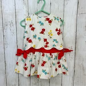 1960’s Sears Honey Suckle Retro Floral Summer Sleeveless Dress Size 3T